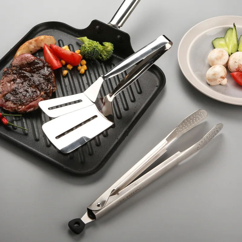 Stainless Steel Kitchen Tongs Salad Tongs BBQ Tongs Heavy Duty Serving