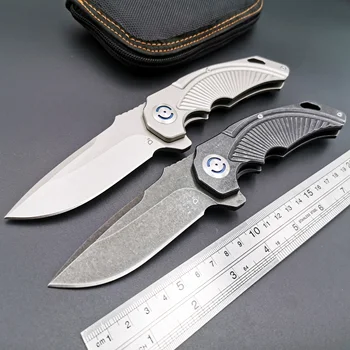 

Ball Bearing Folding Knife D2 Blade Steel Handle Flipper Pocket Knife Outdoor Camping Survival Diving Hunting Tactical EDC Tool
