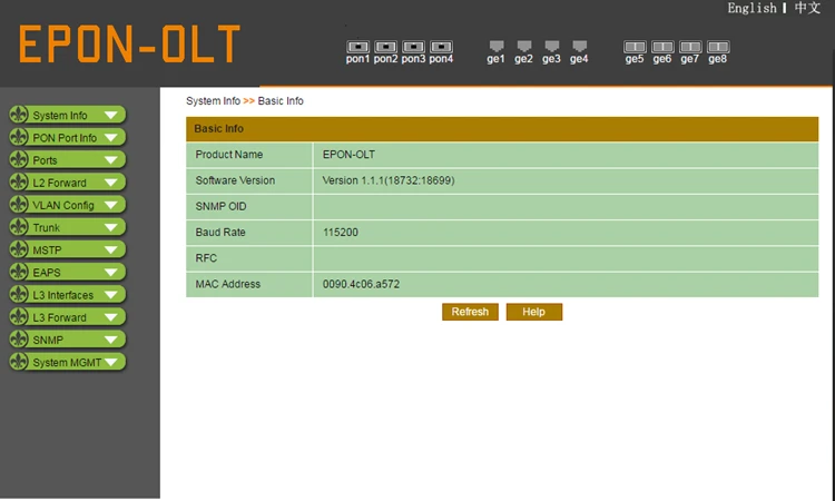 Оригинальный поставщик GEPON OLT устройства Лучшая цена мини ftth 10 г 1u 8 pon Порты и разъёмы GPON OLT