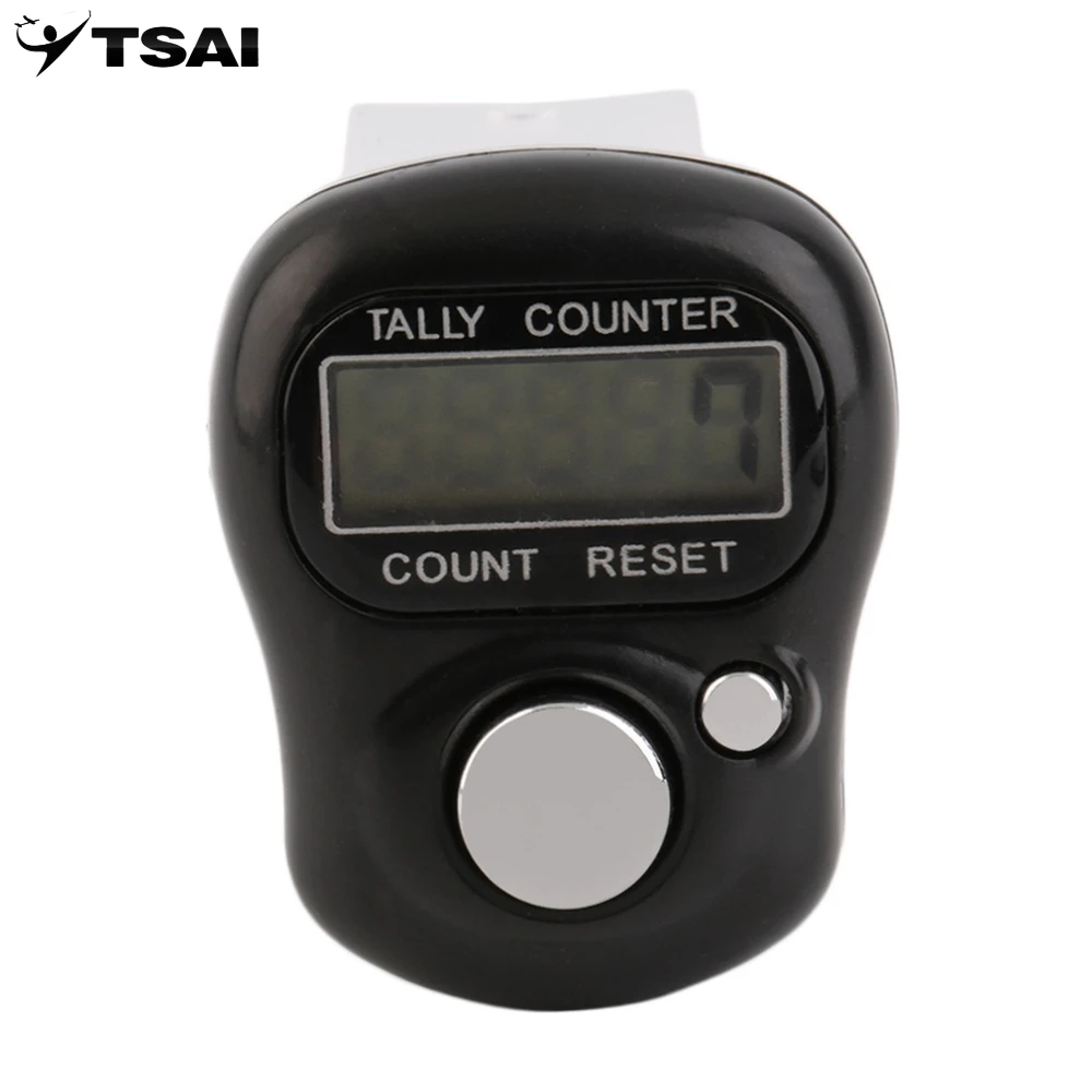 

Mini Digit LCD Electronic Digital Golf Finger Hand Held Tally Row Counter Black High Quality