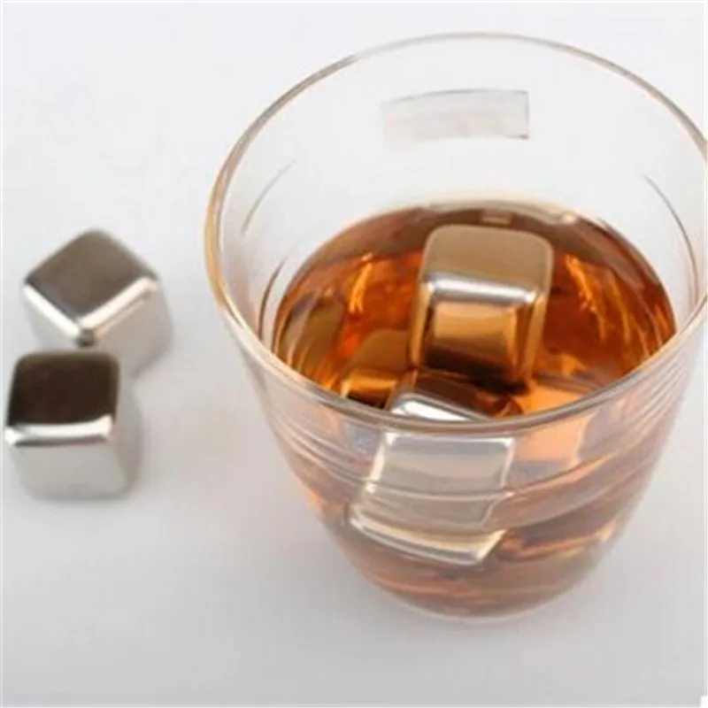 Stainless Steel Ice Cubes Reusable Chilling Stones For Whiskey Wine Keep Your Drink Cold Longer Metal Cubes|Охладители и