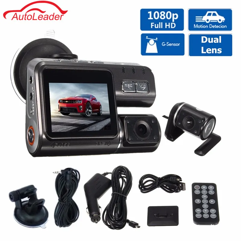 Dual Lens Car DVR font b Camera b font I1000 Full HD 1080P 2 0 LCD