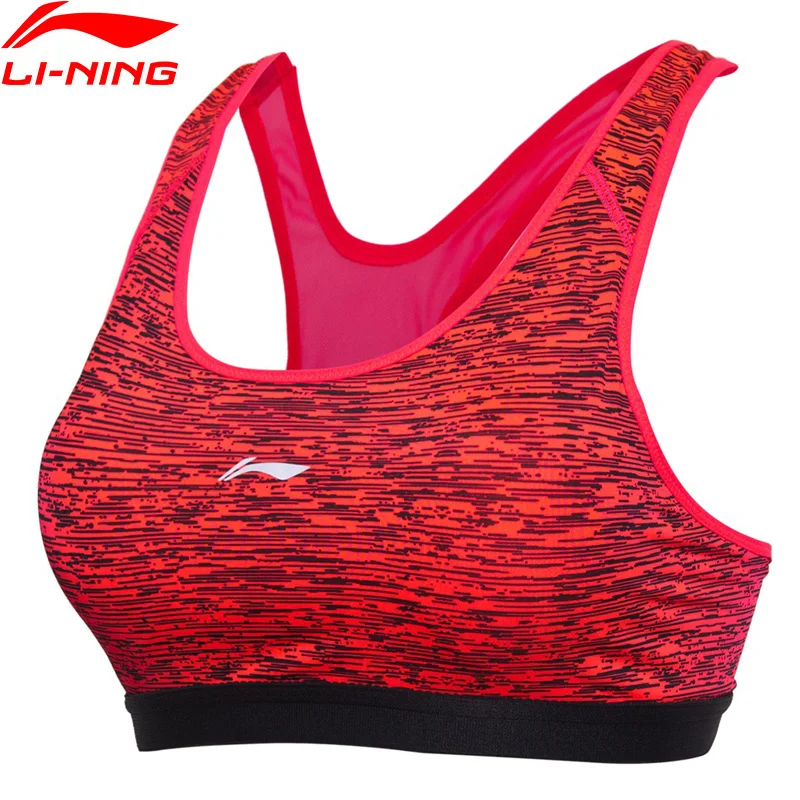 (Код Break) Li-Ning женские спортивные бюстгальтеры средней поддержки для фитнеса 83%