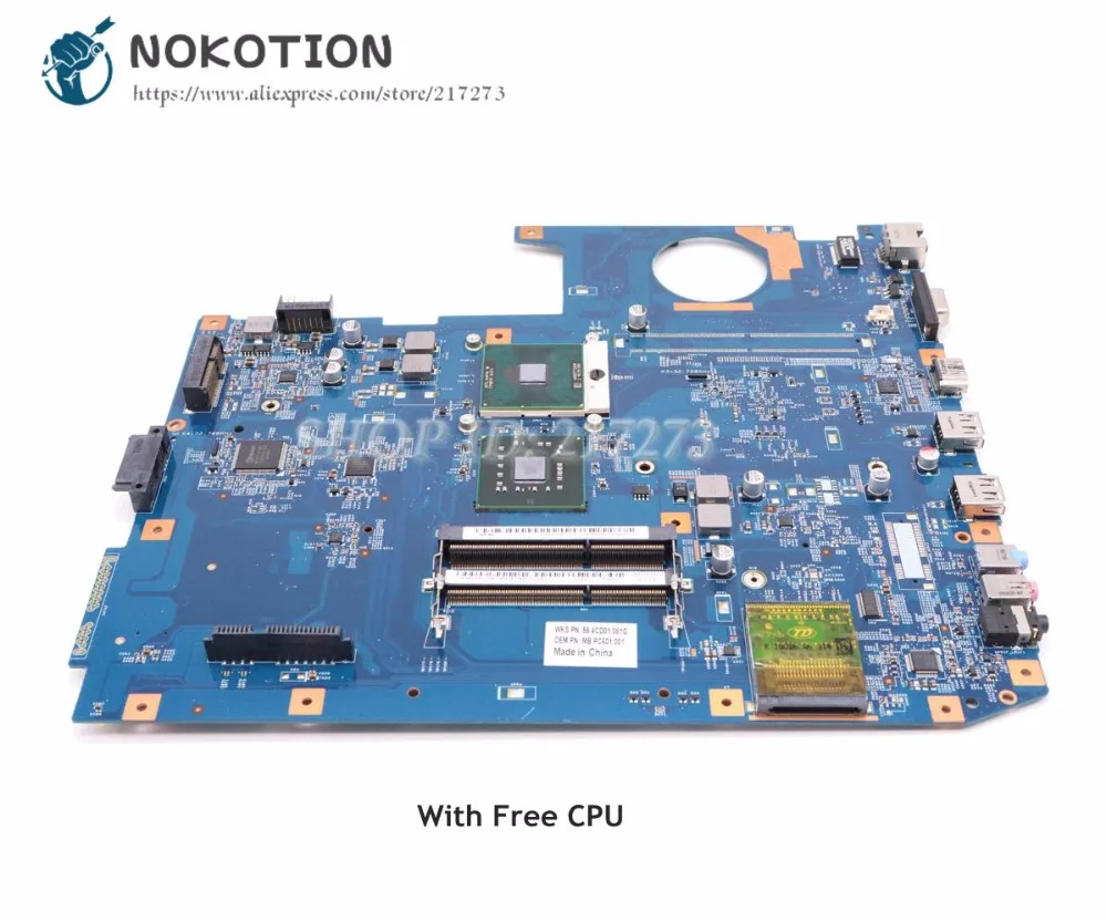 NOKOTION MBPC601001 48.4CD01.021 для acer aspire 7535 7735 7738 Материнская плата ноутбука без графики слот DDR3 Процессор