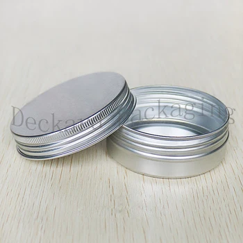 

50pcs 60g empty aluminum metal tin cans with lids ,round aluminum containers,empty cosmetic containers,metal cream container box