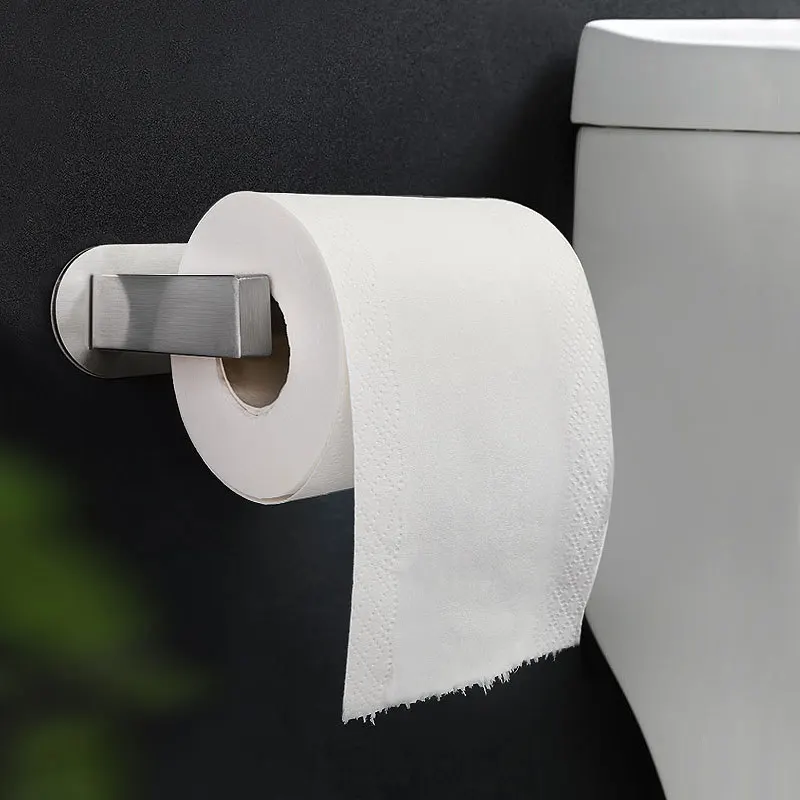 Держатель для туалетной бумаги, настенное крепление из нержавеющей стали, самоклеящийся держатель для туалетной бумаги для ванной комнаты и кухни
