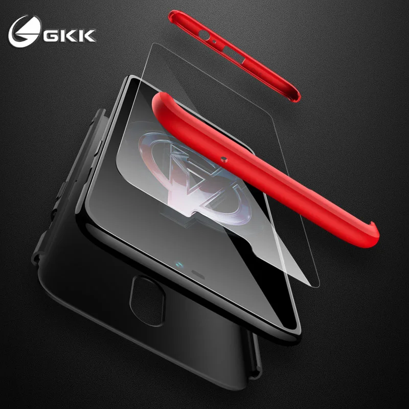 

GKK for oneplus 5T 5 oneplus 6 Hard PC case 3 In 1 Design 360 full protection Shockproof Back case cover for oneplus 5 6 5T