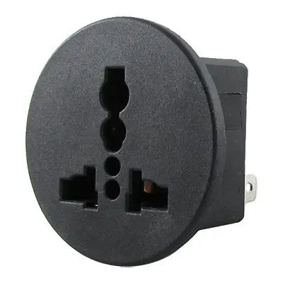 

AC 250V 13A 3 Pin Terminals Universal Round Panel Socket Plug Outlet Black