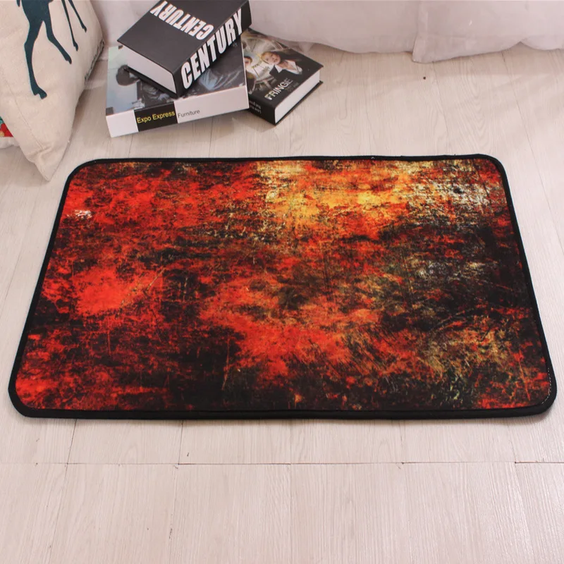 byetee Modern Plant Printed Kitchen Mat PVC Mat Rug Letters Mats For Bathroom Easy Cleaning 3