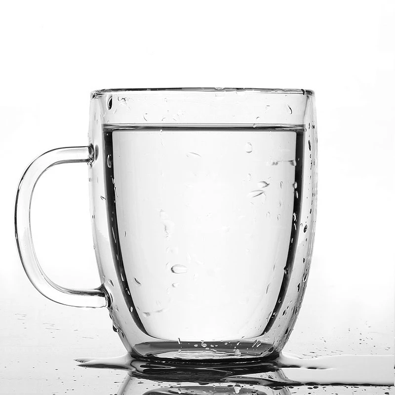 Large Capacity Design Swig Mug Double Wall Glass Free BPA Assam Tea Glassware Italy Espresso Thermal Insulation Coffee Cup