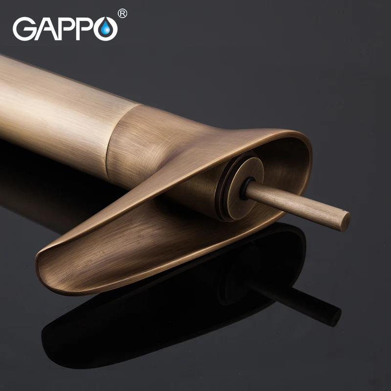Online GAPPO Becken Wasserhahn antike messing wasserfall wasserhahn becken waschbecken wasserhahn mischbatterien bad wasserhähne deck montiert wasserhahn