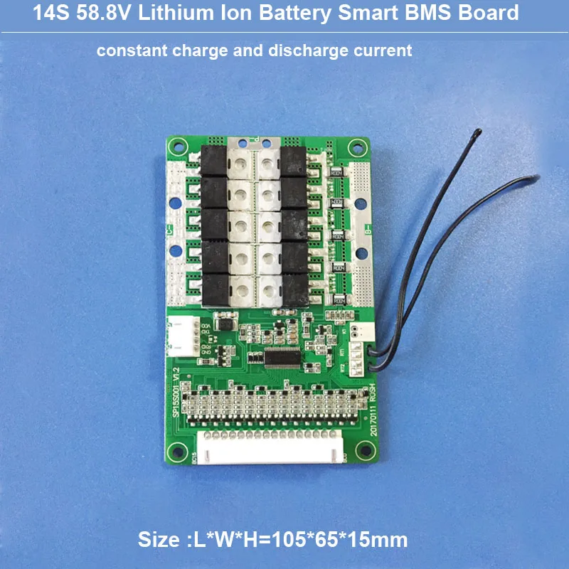 58,8 V 14S литий-ионный аккумулятор PCB и bluetooth программное обеспечение BMS с 60A постоянного заряда и разряда тока для электрического скутера