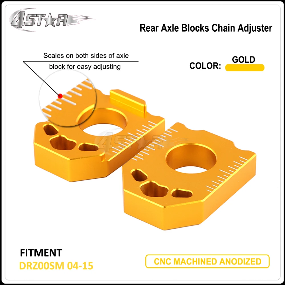 CNC пара заднего регулятор цепи осевой блок для SUZUKI DRZ400SM DRZ 400SM 2004 2005 2006 2007 2008 2009 2010 2011 2012 2013