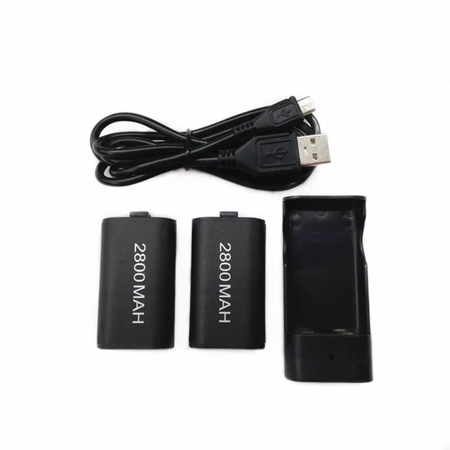 Special Offers 2xRechargeable 2800mAh Batteries Pack+Charging Battery Station Dock+USB Charger Cable for Microsoft Xbox One Wireless Controller