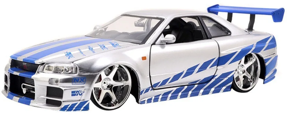 

Jada 1:24 Brian's Nissan Skyline GT-R R34 Diecast Model Car NEW IN BOX