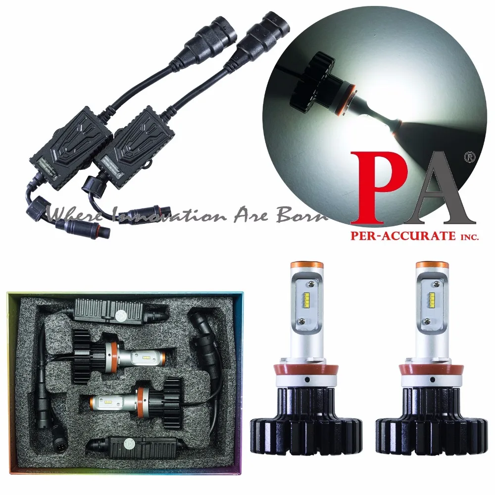 

PA LED 1pair x 6500K 80W Headlight Kit High Beam Light Bulbs H8 H11 Fog Light For LED LED Chip 9-32V