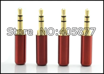 

10pieces red 3.5mm Stereo 24k Gold Audio soldering Adapter 3.5mm plug connector