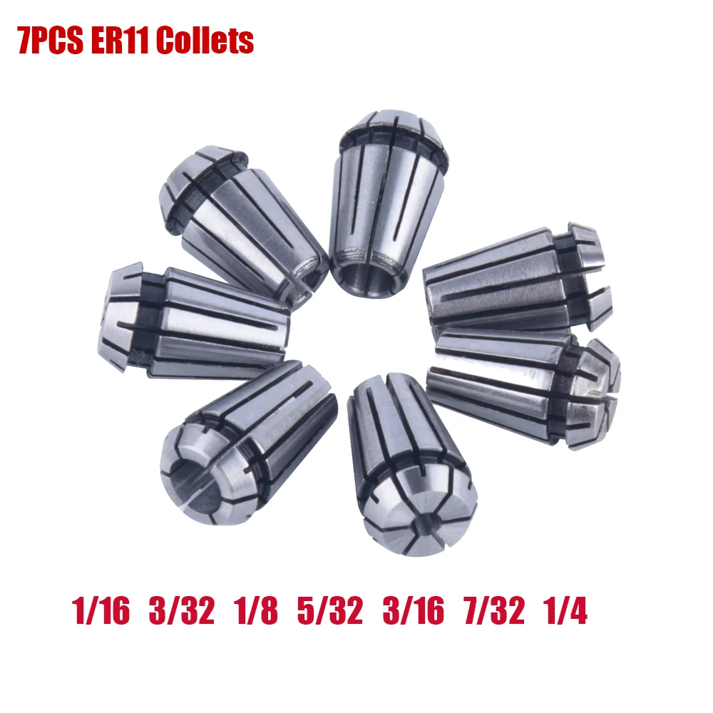 

New 7Pcs ER11 Spring Collet Set For CNC Milling Lathe Tool Engraving Machine