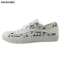 INSTANTARTS/парусиновая обувь; мужские повседневные кроссовки высокого качества; обувь из вулканизированной кожи с низким верхом; разноцветная Мужская обувь для ходьбы с изображением нот