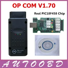 Супер!! Opel OP COM интерфейс V1.70 с PIC18F458 Чип OPCOM OP-COM CAN OBD2 Diagnoatic Инструмент Прошивка 1.70 Может быть Вспышка Обновление