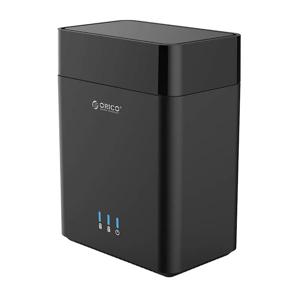 Orico DS200U3-BK двухдисковый корпус для жесткого диска USB3.0 Магнитный 3,5-дюймовый хранения чехол для корпуса жесткого диска для портативных ПК австралийского стандарта ЕС, США, Великобритании штепсельная вилка стандарта США