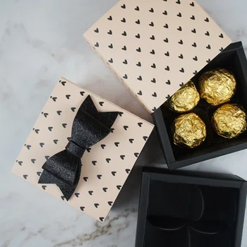 

8.9*8.9*3.5CM light pink heart design 10 set Chocolate Paper Box valentine' Christmas Birthday Party Gifts Packing Storage Boxes