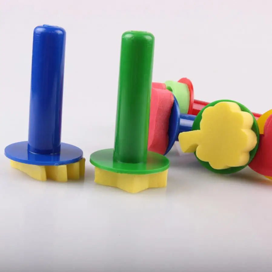 2018 6 шт детская губка для рисования печать цветочный штамп дети Сделай Сам