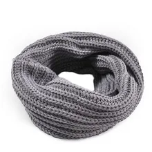 Осенне-зимний вязаный шерстяной шарф-шаль для мальчиков и девочек, теплый зимний шарф с воротником, Прямая поставка