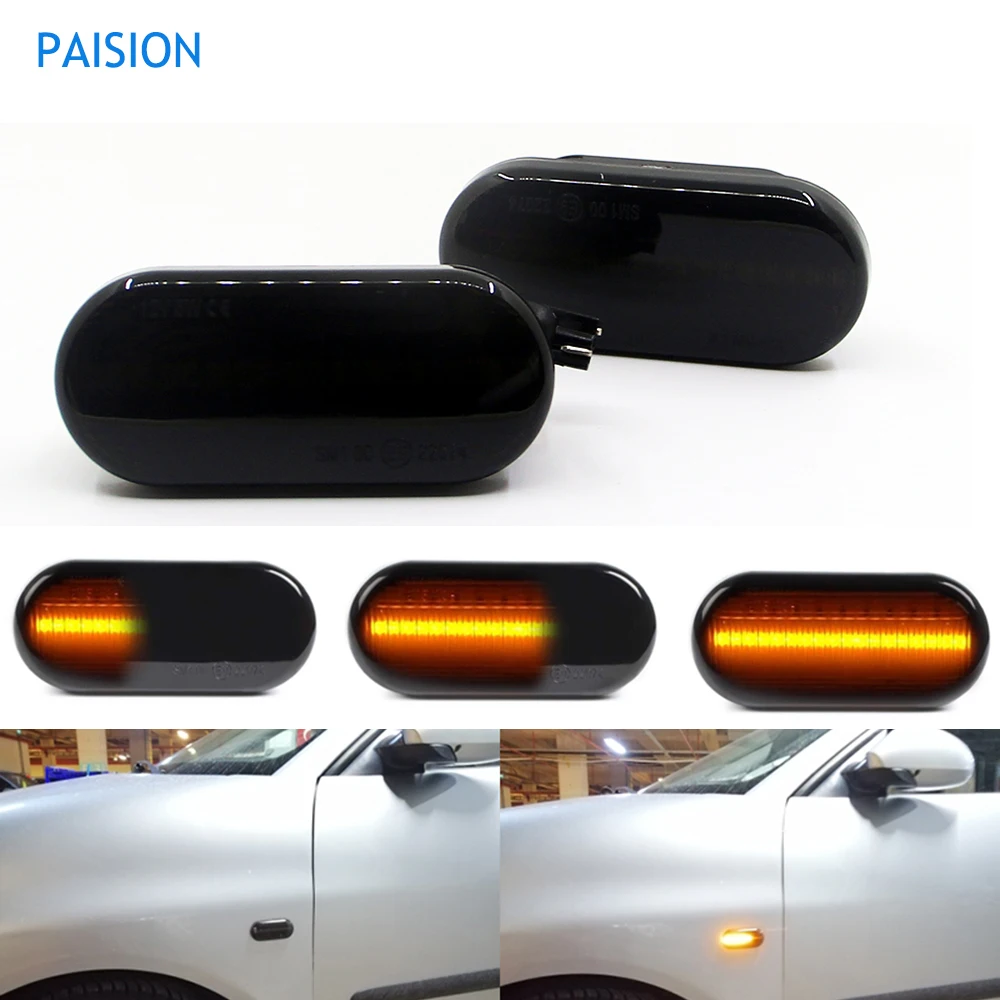 

2XDynamic Led Fender Side Marker Signal Light For Volkswagen Golf MK3 MK4 Bora Jetta Polo Sedan Passat b5 Lupo Seat Leon Ibiza