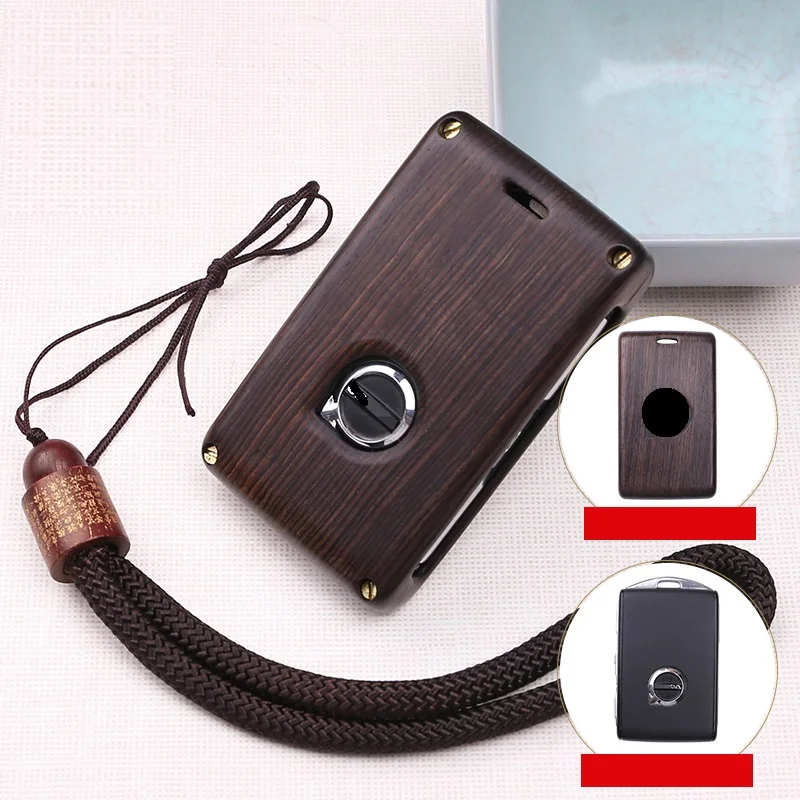 

Red sandalwood ebony Key Holder Cover Case Shell For Volvo xc40 xc60 xc90 s90 v90 XC60 XC90 XC40 S90 V90 2018