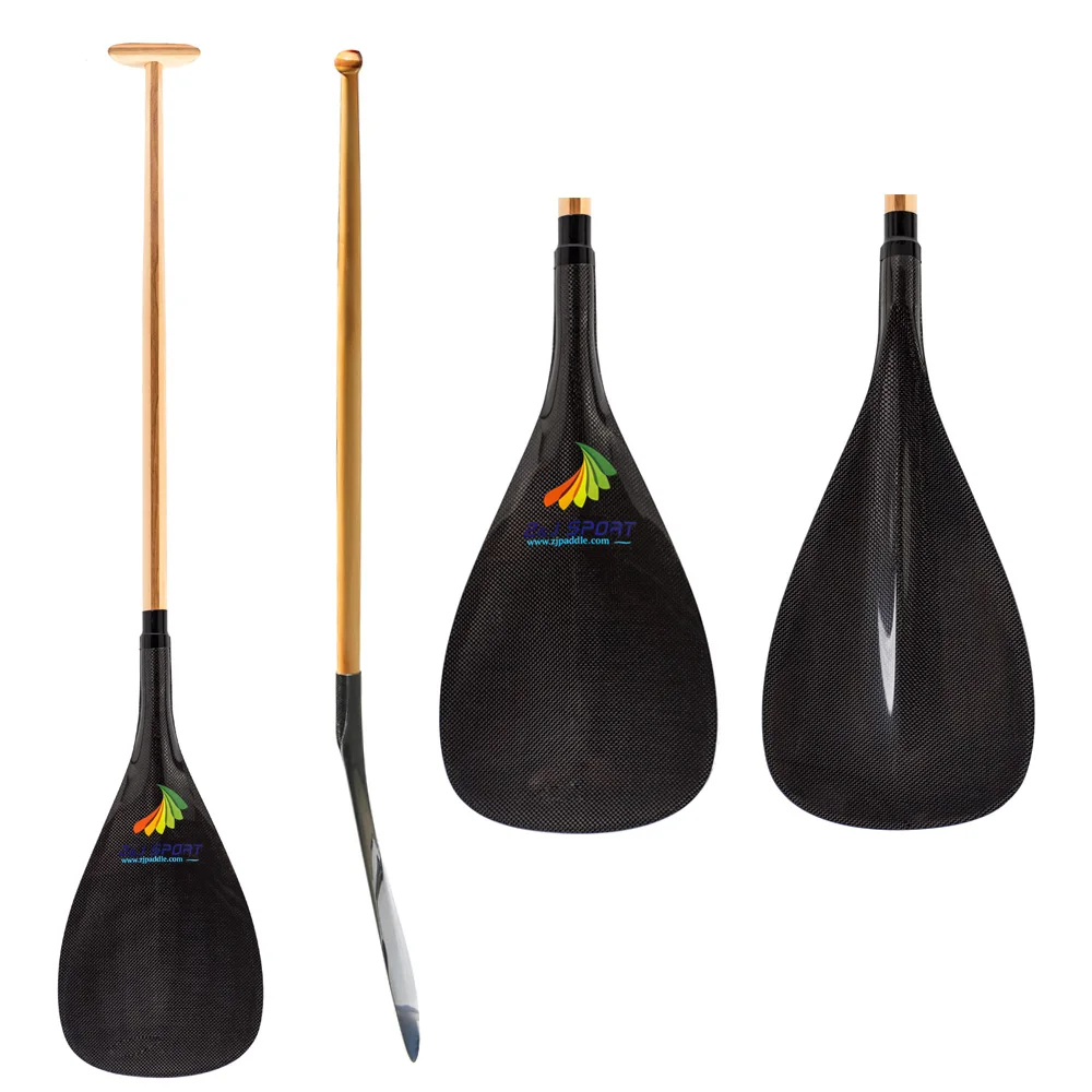 ZJ SPORT New Type Hybrid Carbon Fiber Blade Outrigger Canoe OC Paddle