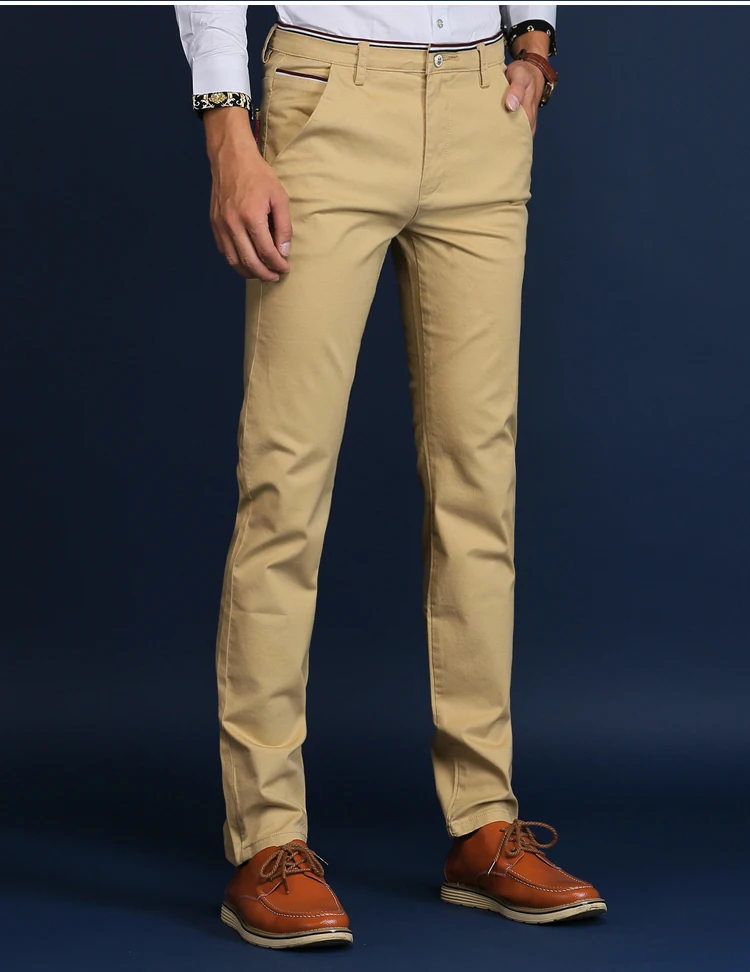 HCXY 2019 Men Pants Cotton warm Straight Trousers autumn and winter Men's Plus velvet Casual Pants Plus size 28-38