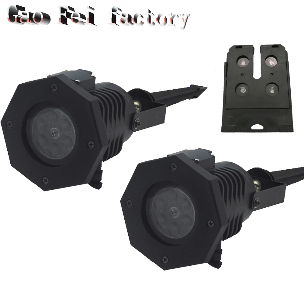 

2pcs/lot Outdoor Holiday Light LED Snowflake Projector White red blue green Color