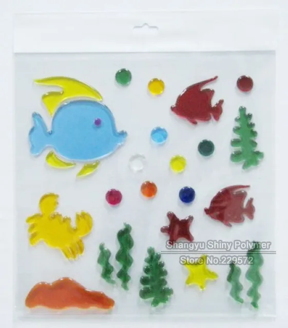 Window Cling Decorations children love fish ocean water jelly gel window clings for home Window Cling Decorations children love fish ocean water jelly gel window clings for home
