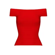 Лидер продаж Для женщин летние пикантные с открытыми плечами синий черный бинты Топ трикотажные эластичный Карамельный цвет сладкий дизайнер Топ