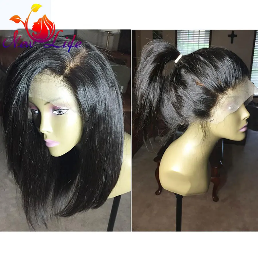 

Black Short Synthetic Bob Wigs Glueless Lace Front Bob Wigs For Black Women Synthetic Lace Front Wig Fashion Short Straight Wigs