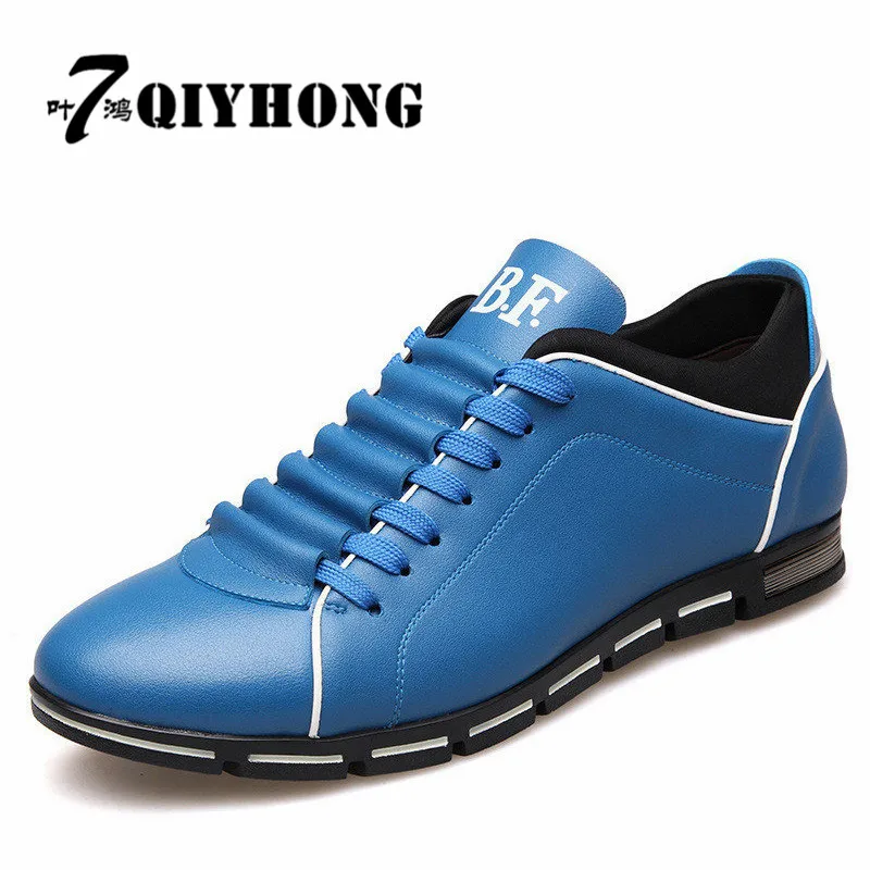 

QIYHONG Big Size 38-48 Men Casual Shoes Fashion Leather Shoes For Men Summer Men'S Flat Shoes Dropshipping