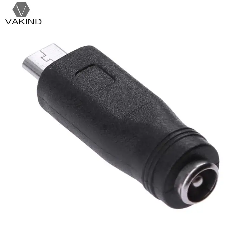 VAKIND DC 5.5*2.1mm Female to Micro USB Male Power Converter Jack Micro USB to DC 5.5*2.1mm M/F Charger Adapter Connector