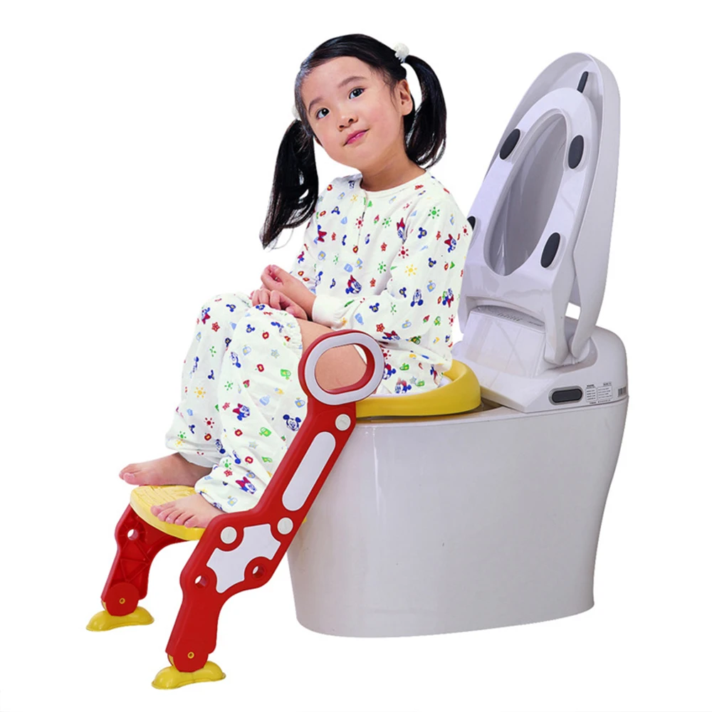 

Two Steps Folding Chair Baby Potty Toilet Trainer Seat Step Stool Ladder Adjustable Training Chair baby toilet potty training f
