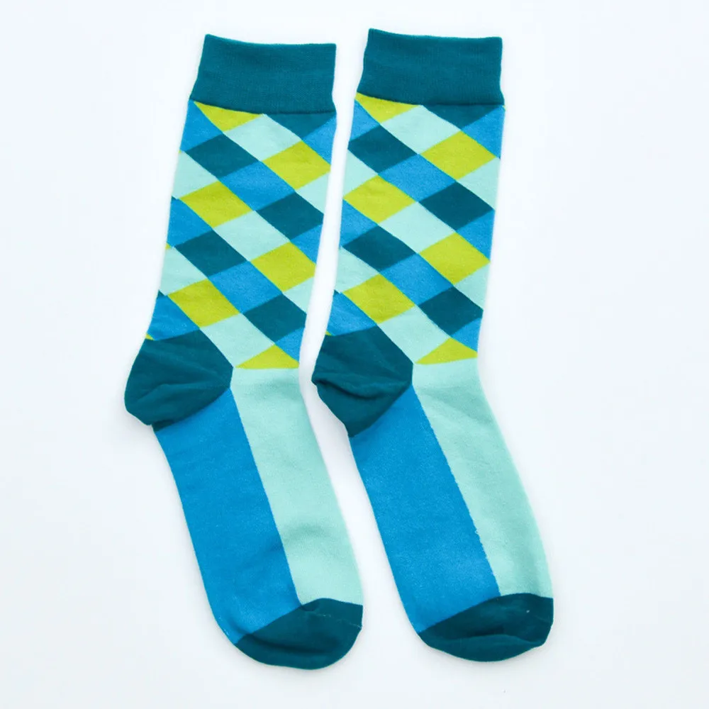 Womail/модные носки унисекс, повседневные мужские хлопковые носки средней длины, дизайнерские Разноцветные носки, подарочные носки, удобные, Прямая поставка M14 - Цвет: 05