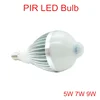 5W 7W 9W PIR LED Bulb AC110V-240 E14 Motion Sensor LED Outdoor light Warm White/Cold Whtie PIR LED Bulb lamps lights ► Photo 1/2