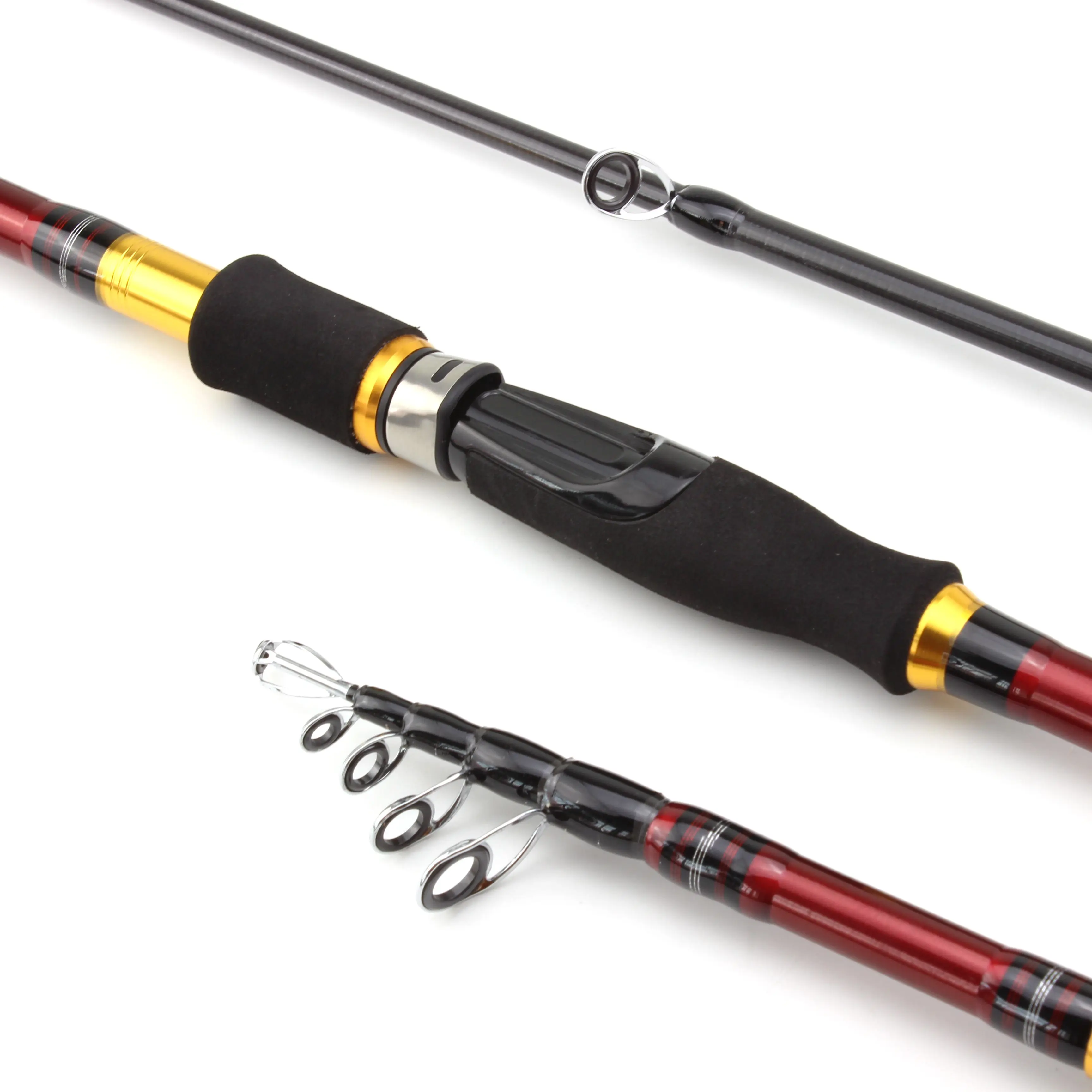 

cheap 1.8m 2.1m 2.4m 2.7m carbon spinning Telescopic Fishing Rod M Power Travel Trout pole 7-28g 6-12LB