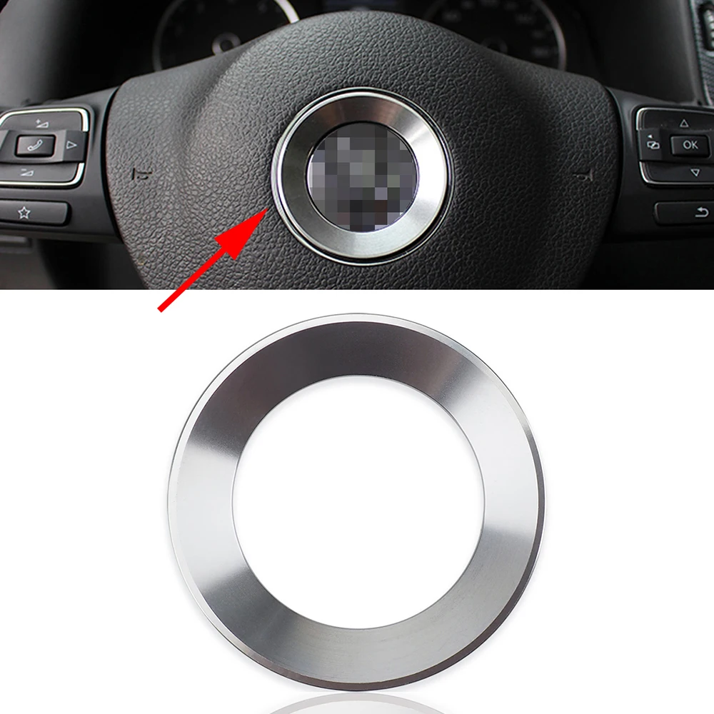 

Steering Wheel Embelm Metal Ring Frame Sticker Decor for Volkswagen VW Passat Golf Tiguan Touran Caddy Sharan Variant Bora Vento