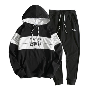 

2018 Fashion Autumn Men Sets Jacket+Pant Thick Sweatsuit 2 Piece Set Tracksuit For Men/Women Costume Sporting Homme M-5XL