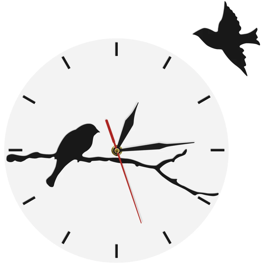 Buy 1Piece Flying Bird Wall Clock Animal Decorative