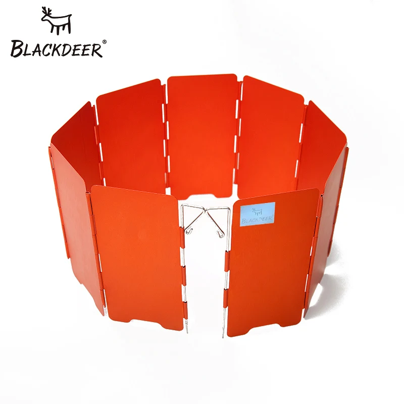BLACKDEER Кемпинга Газовая плита ветрового стекла складной анодированный Алюминий ветрозащитный складные столы и стулья для лобового стекла 9-пластина с сумкой для хранения