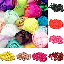 НОВЫЕ ТОВАРЫ НОВЫЕ ТОВАРЫ 10 Шт. DIY Craft Свадьба Аппликация Свадебный Букет Атласной Лентой Розы Почки Цветы