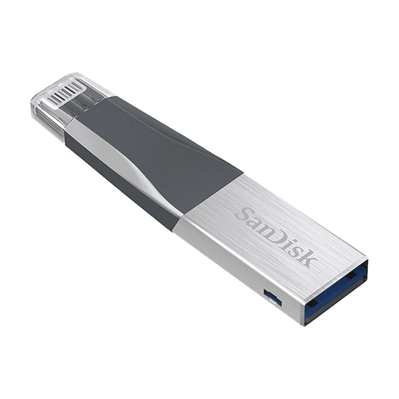 SanDisk USB флэш-накопитель iXPand OTG разъем Lightning U диск USB 3,0 Флешка 32 Гб 64 Гб 128 ГБ флеш-накопитель MFi для iPhone и iPad - Цвет: Черный