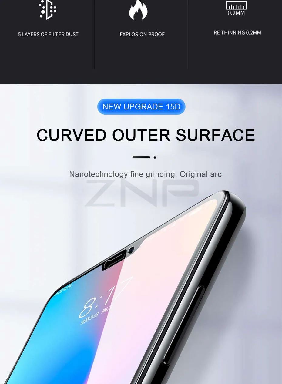 ZNP 2 шт 15D закаленное стекло для Xiaomi Redmi 7 6 Pro 6A 5A 5 Plus Note 4 полное покрытие защита экрана на Redmi Note 4X стеклянная пленка