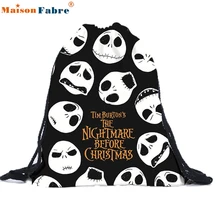 High quality Unisex Skull Backpacks 3D Printing Bags Drawstring Backpack